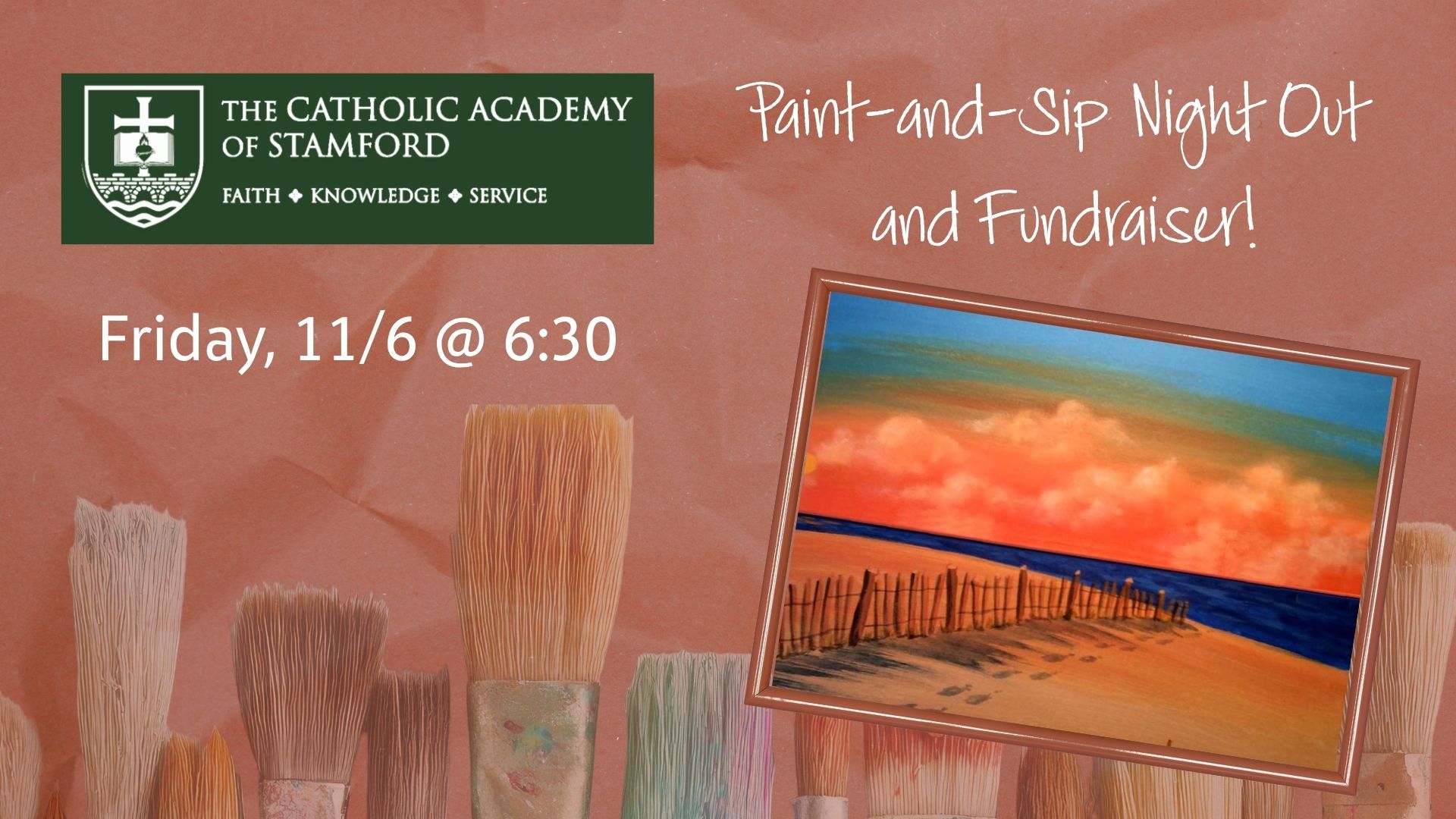Catholic Academy Paint-and-Sip Fundraiser!